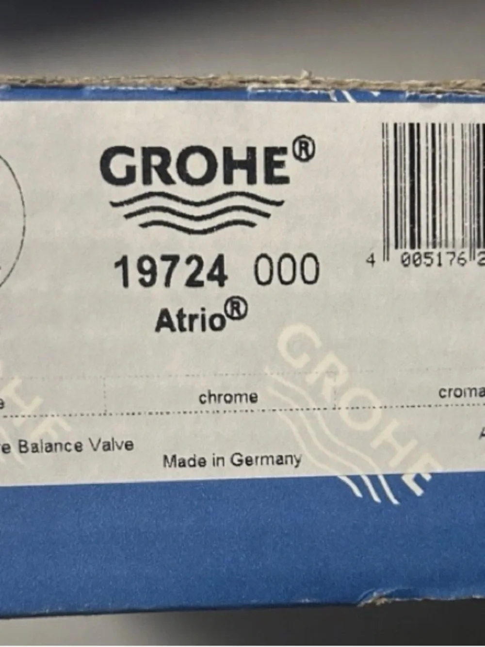 GROHE Atrio Pressure Balance Valve Trim Lever Handle Chrome (19724000) NEW